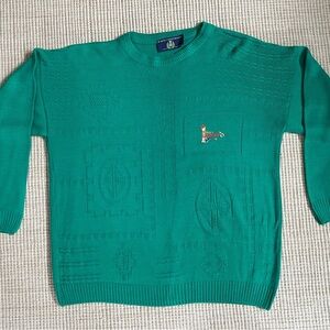 Blarney Castle Designs Irish Green Men’s Sweater Size XL St. Patrick’s Day VTG